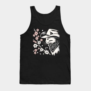 Kawaii Japanese Funny Cat Cowboy Cowgirl Meow Howdy Meowdy Tank Top